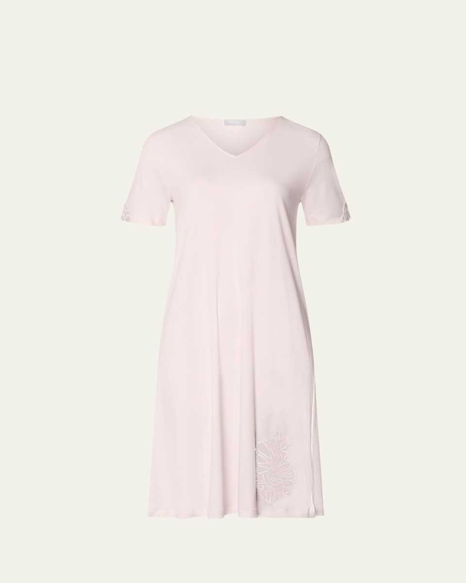 Belina Embroidered-Inset Cotton Nightgown